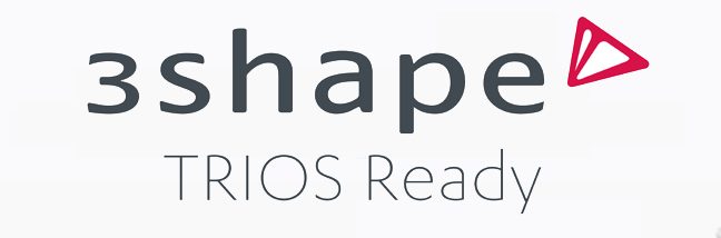 3shape Logo von 3Shape mit dem Text "TRIOS Ready".