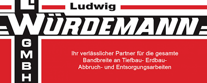 Würdemann Logo von L. Würdemann GmbH, Anbieter für Tiefbau, Erdarbeiten und Entsorgung.