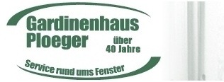 Plöger Logo von Gardinenhaus Ploeger, über 40 Jahre Erfahrung im Fenster-Service.