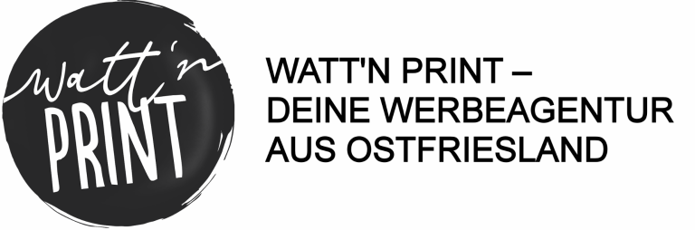 Watt'n Print WATT'N PRINT – Werbeagentur aus Ostfriesland in modernem Schriftzug.