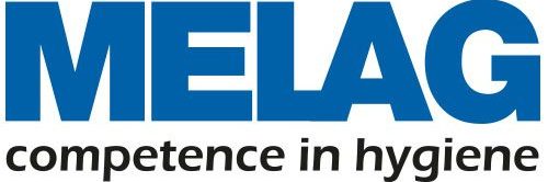 MELAG Logo von MELAG mit dem Slogan "competence in hygiene".