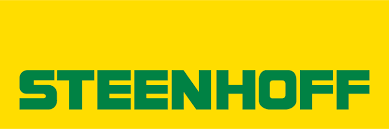 Steehnhoff Logo von Steinhoff in gelber und grüner Schrift.